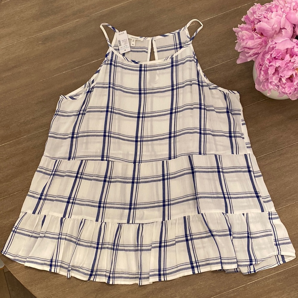 Maurices Plaid Tiered Tank